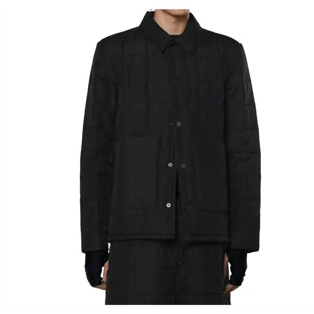 NEW RAINS unisex liner shirt jacket in black